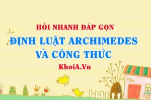 Lực đẩy Archimedes là gì, Định luật và công thức Archimedes?